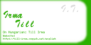 irma till business card